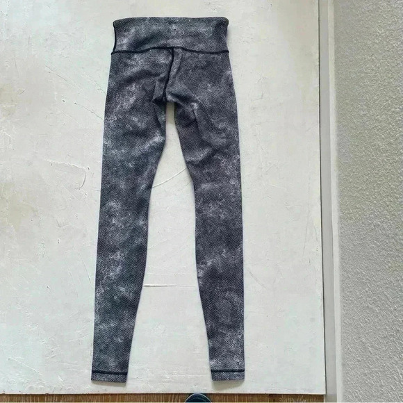 Lululemon Wunder Under Pant III In Diffusion White Black Size 4 - Picture 3 of 10